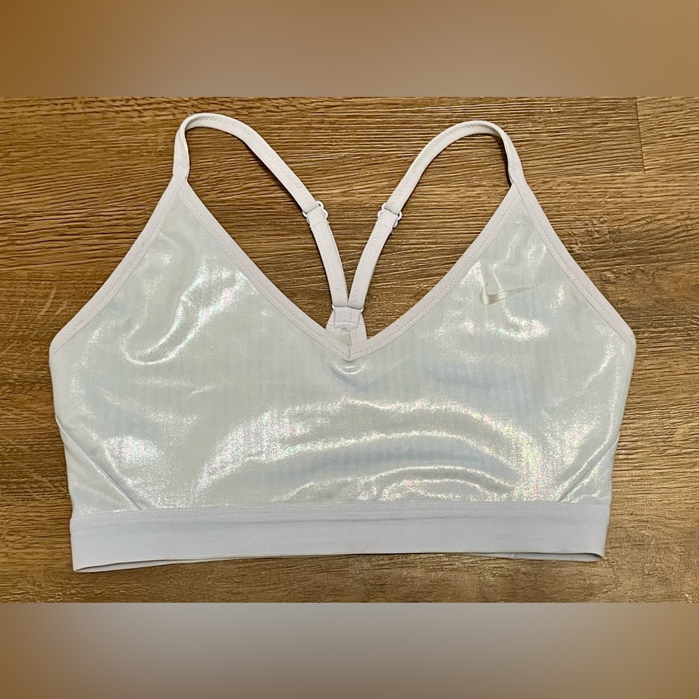 Nike Pro Light Blue Iridescent Sports Bra